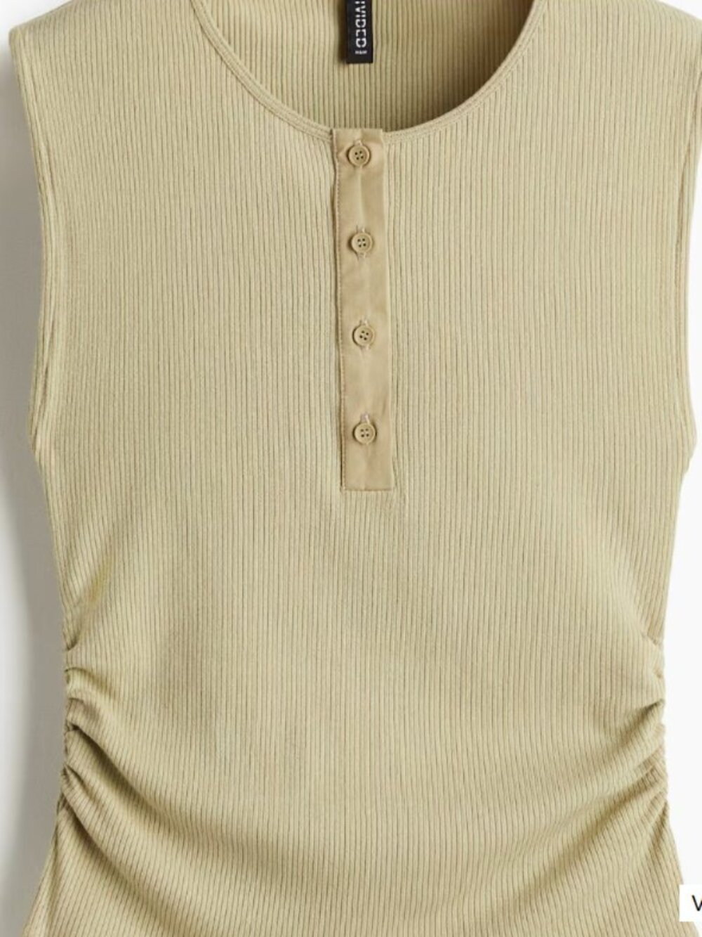 H&M Fitted sleeveless top in ribbed jersey